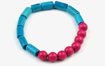 Armband PUR Petrol-Fuchsia
