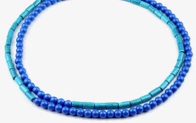 Halskette PUR Mittelblau-Türkis