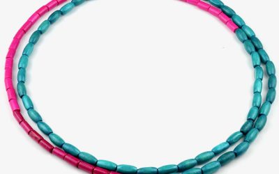 Halskette PUR Petrol-Pink