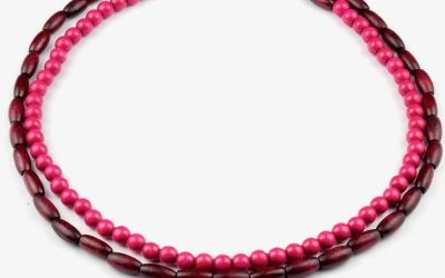 Halskette PUR Pink-Braun
