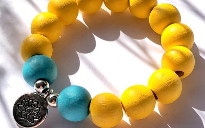 Armband | Lotus Gelb-Türkis