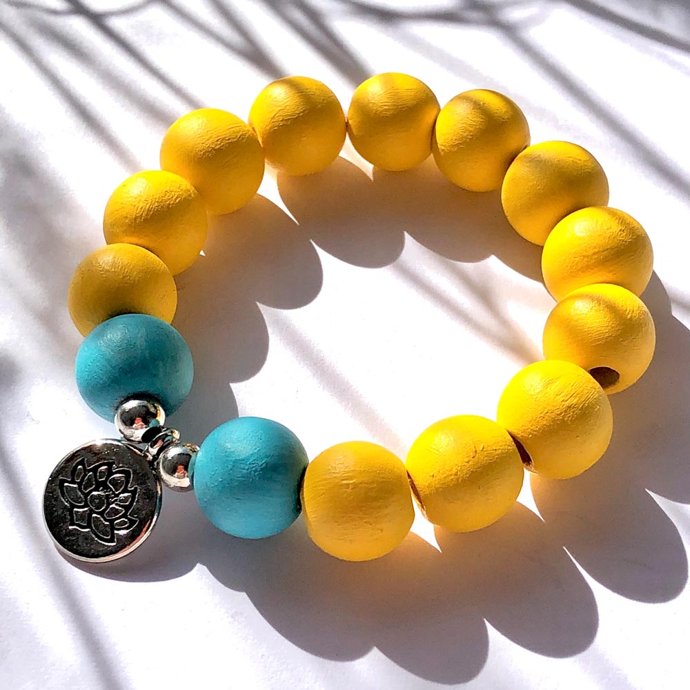 Armband Lotus Gelb Türkis - esperlt