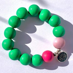 Armband Lotus Grün Rosa - esperlt