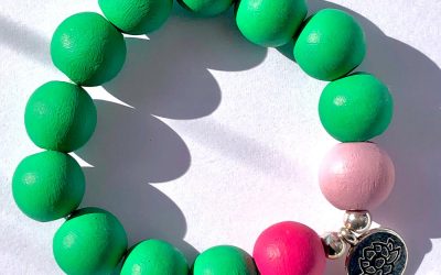 Armband | Lotus Grün-Rosa