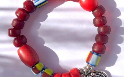 Armband | Spirale Hellrot-Dunkelrot