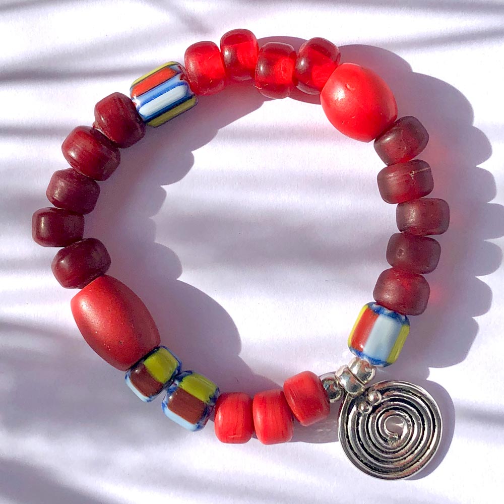 Armband | Spirale Hellrot-Dunkelrot - esperlt