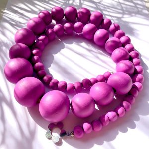 Halskette | Kugelrund Lila - esperlt