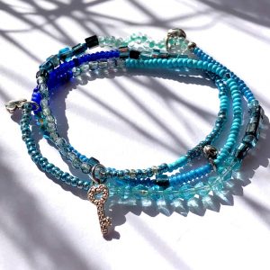 Wickelarmband | Blautöne - esperlt