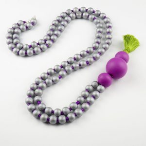 Halskette | Silber-Lila