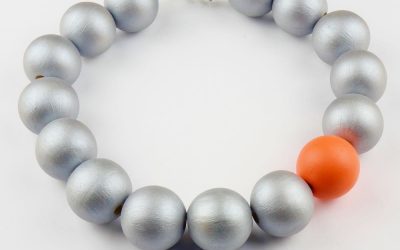 Halskette | Silber-Orange