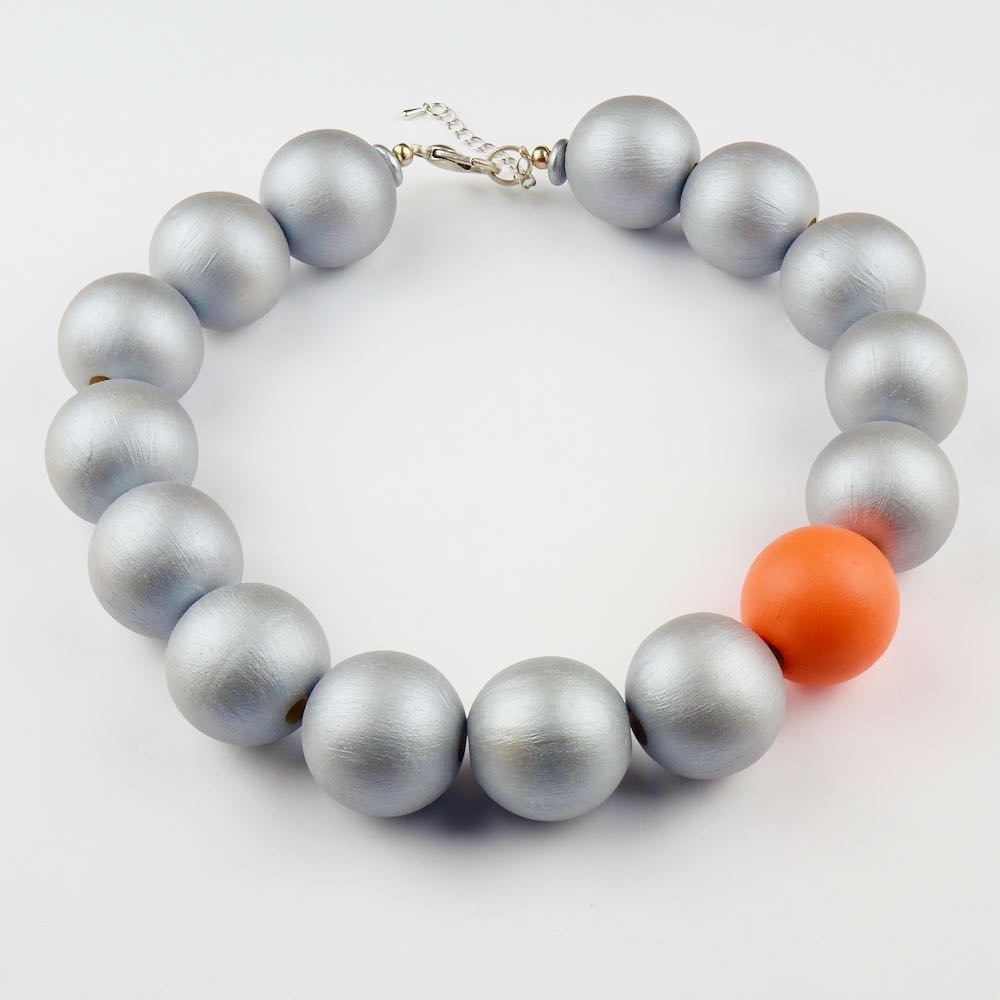 Halskette | Silber-Orange